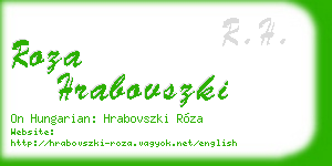 roza hrabovszki business card